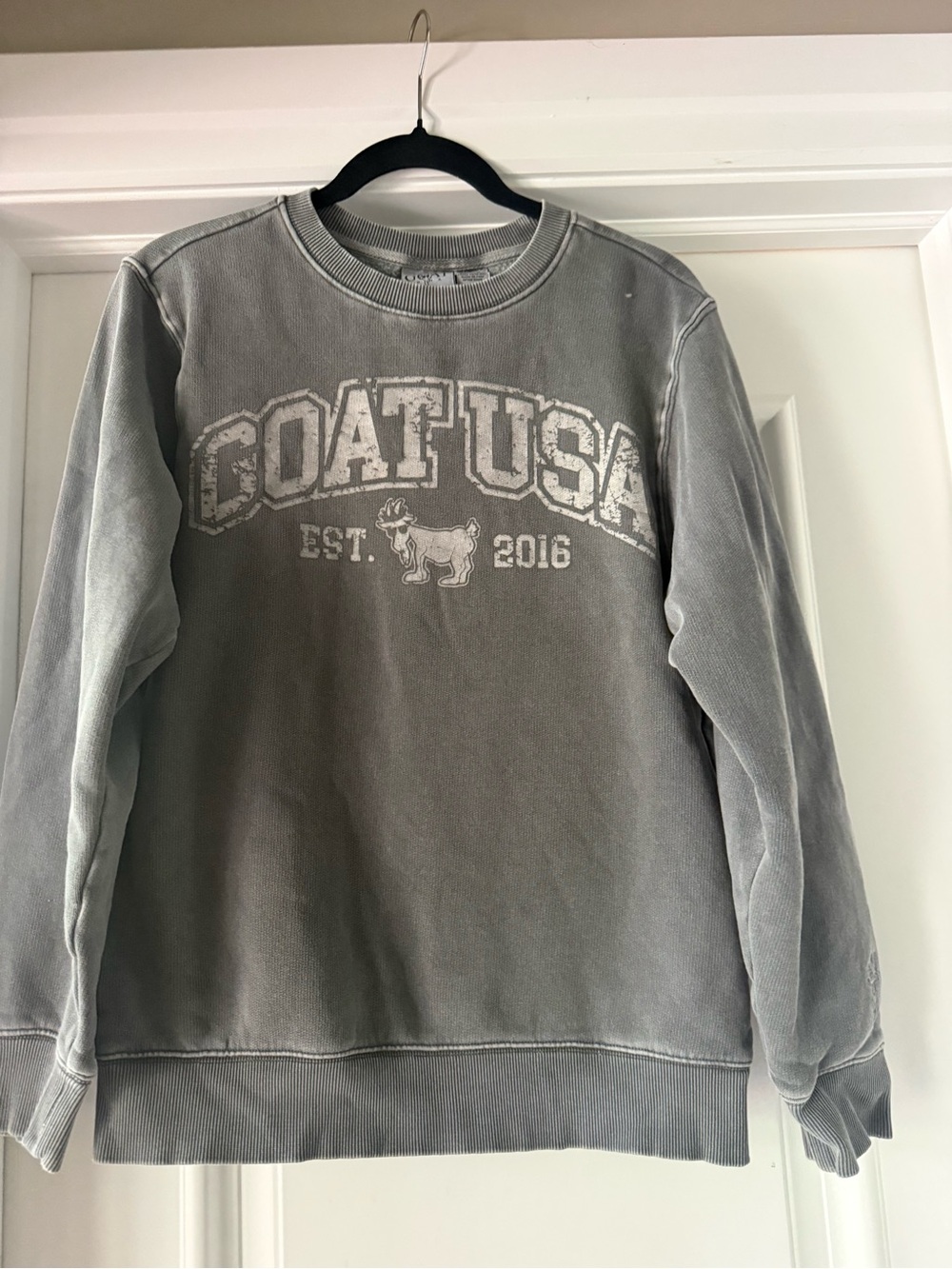 GOAT USA Women's Crewneck Sweatshirt in Washed Gray